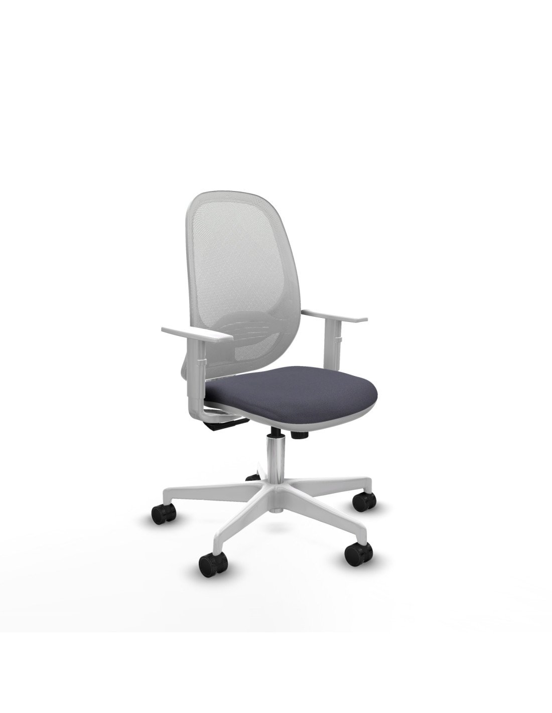 Piqueras y Crespo Cilanco blanca sincro malla blanca bali gris oscuro brazos blancos base blanca ruedas 65mm nailon