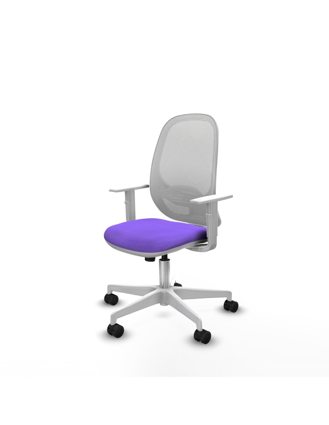 Piqueras y Crespo Cilanco blanca sincro malla blanca bali lila brazos blancos base blanca ruedas 65mm nailon