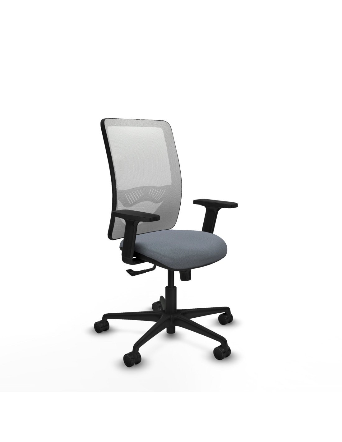 Piqueras y Crespo Zulema sincro malla blanca bali gris brazos 2D base nailon  ruedas 65mm nailon