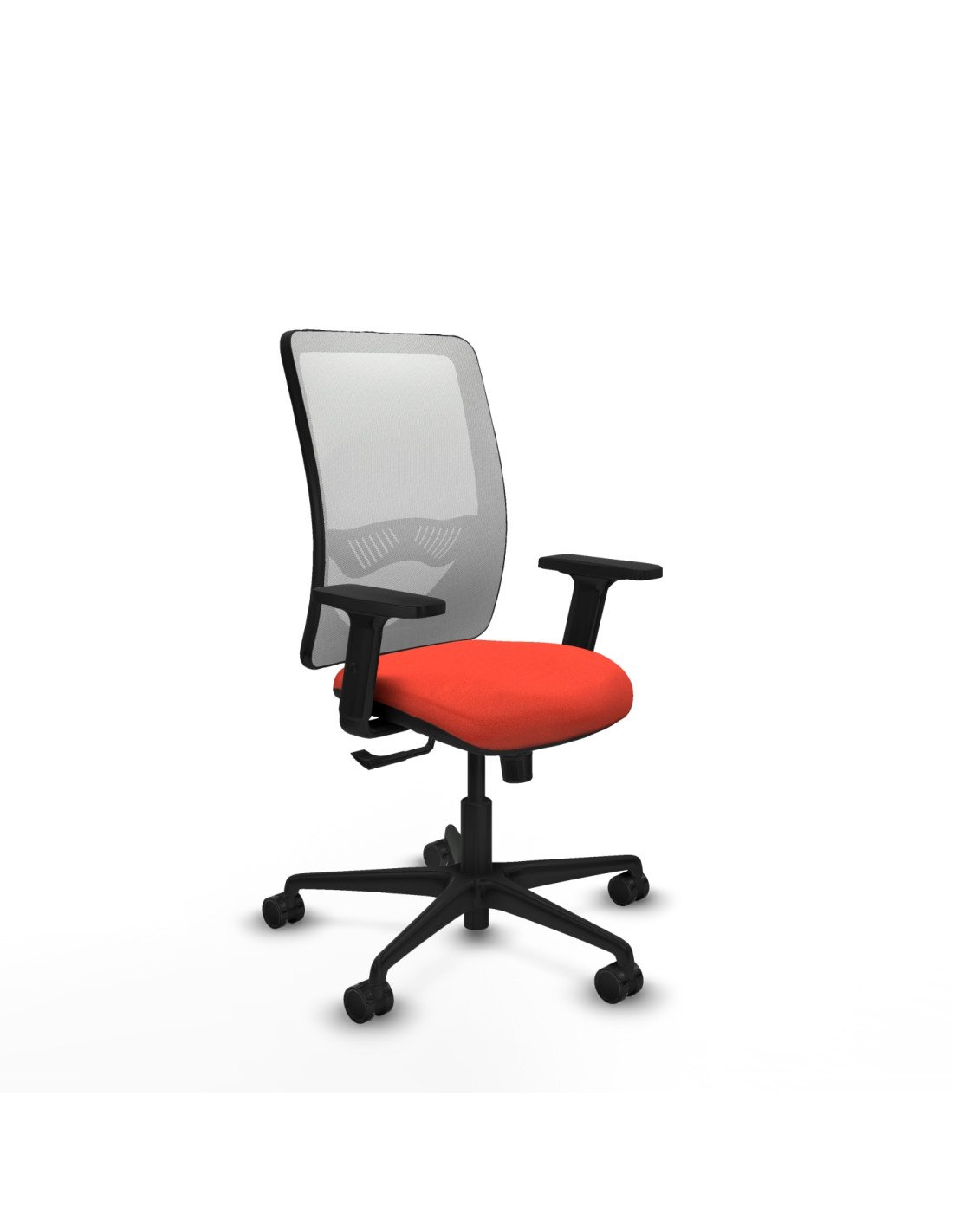 Piqueras y Crespo Zulema sincro malla blanca bali naranja oscuro brazos 2D base nailon  ruedas 65mm nailon