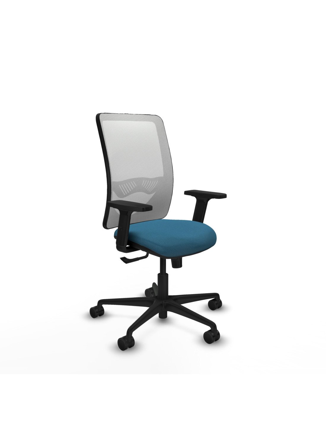 Piqueras y Crespo Zulema sincro malla blanca bali verde petroleo brazos 2D base nailon ruedas 65mm nailon