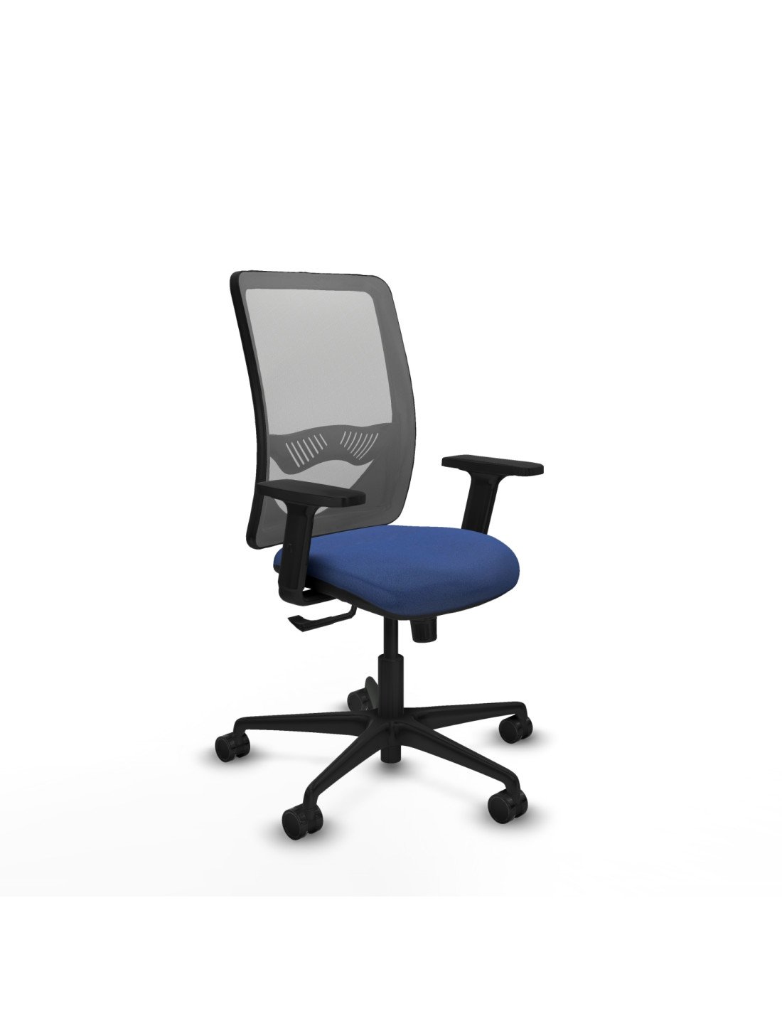 Piqueras y Crespo Zulema sincro malla gris bali azul marino brazos 2D base nailon  ruedas 65mm nailon