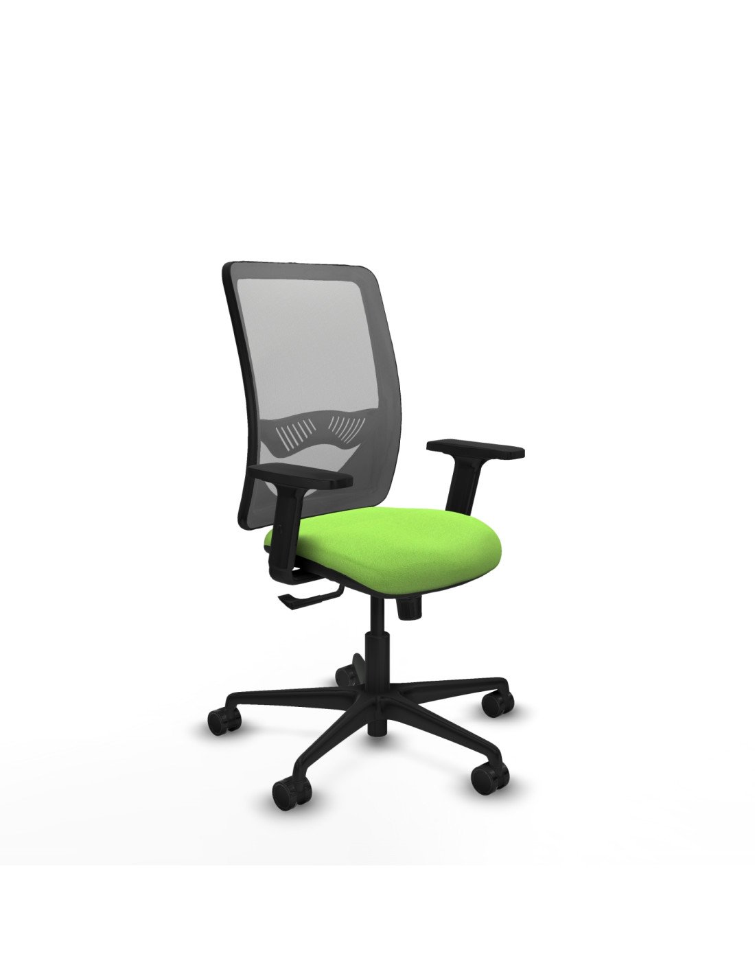 Piqueras y Crespo Zulema sincro malla gris bali pistacho brazos 2D base nailon  ruedas 65mm nailon