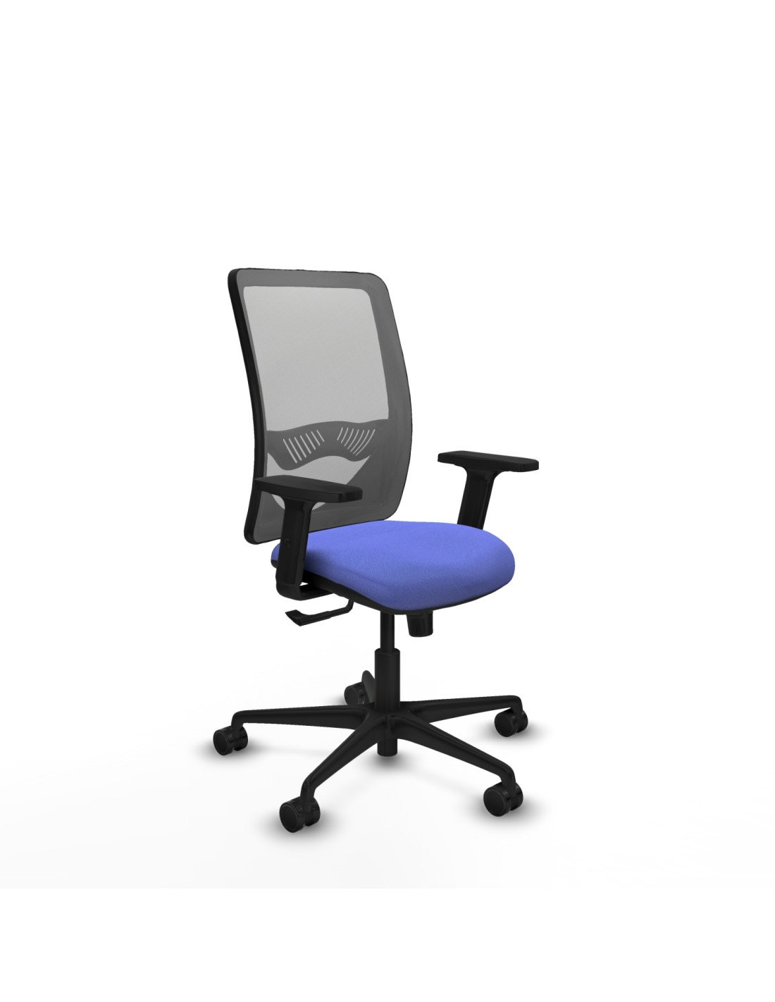 Piqueras y Crespo Zulema sincro malla gris bali azul claro brazos 2D base nailon  ruedas 65mm nailon