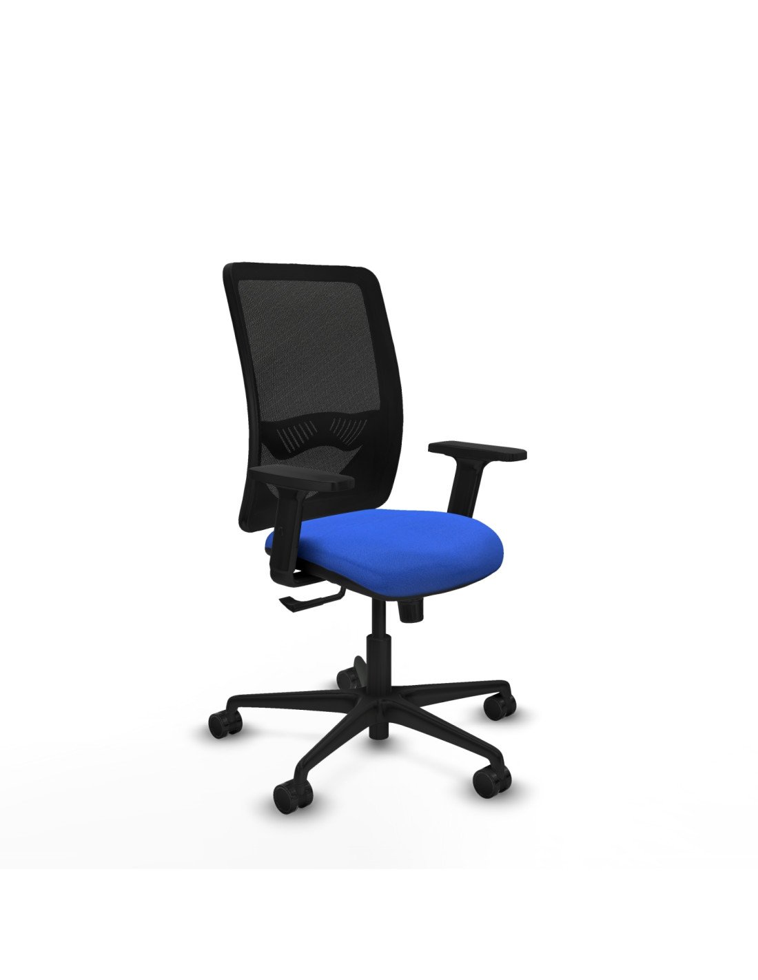 Piqueras y Crespo Zulema sincro malla negra bali azul brazos 2D base nailon  ruedas 65mm nailon