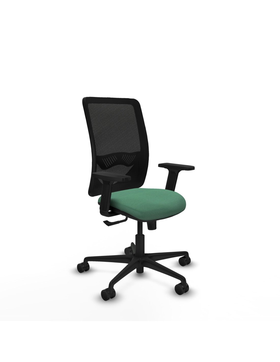 Piqueras y Crespo Zulema sincro malla negra bali verde esmeralda brazos 2D base nailon  ruedas 65mm nailon