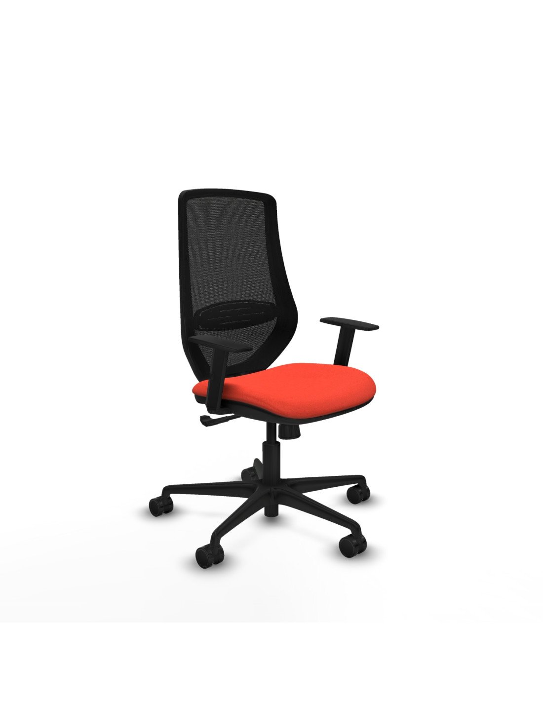 Piqueras y Crespo Mardos sincro bali naranja oscuro brazos 1D base nailon ruedas 65mm nailon