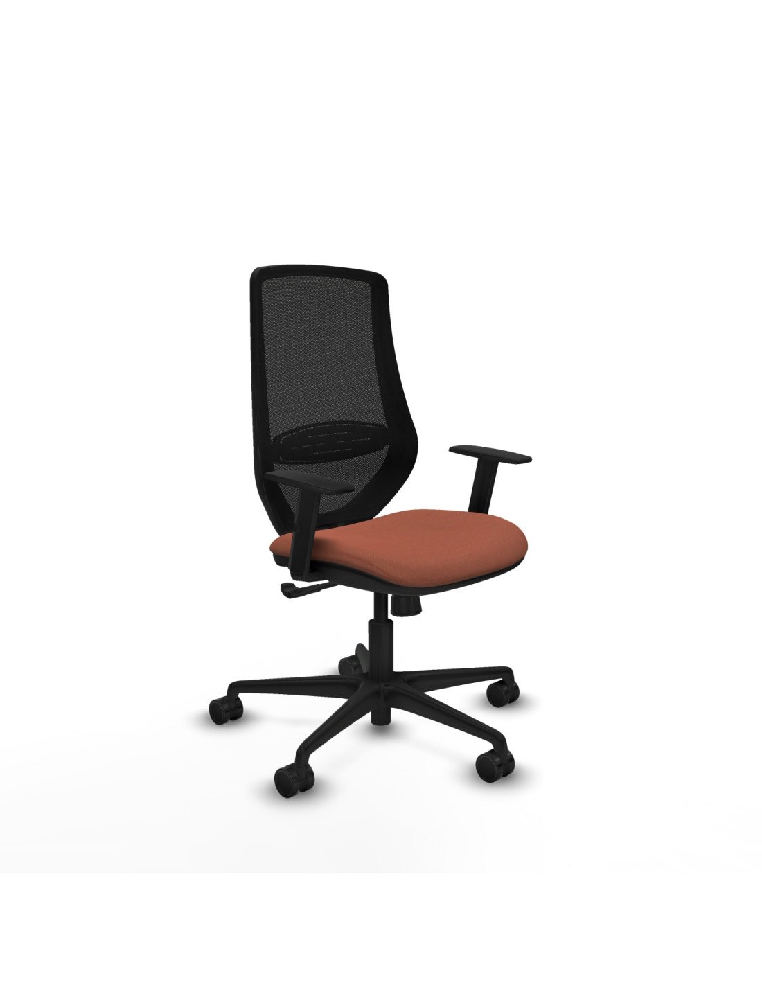 Piqueras y Crespo Mardos sincro bali marr?n brazos 1D base nailon ruedas 65mm nailon