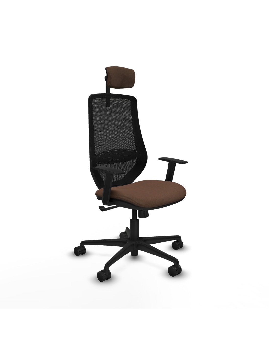 Piqueras y Crespo Mardos sincro bali marr?n oscuro brazos 1D base nailon ruedas 65mm nailon cabecero 2D