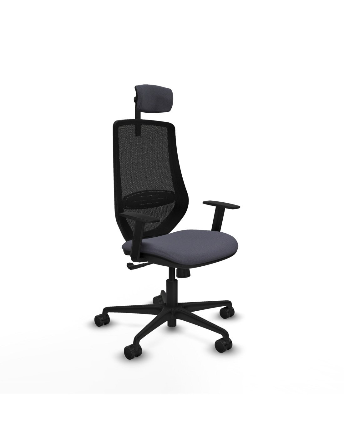 Piqueras y Crespo Mardos sincro bali gris oscuro brazos 1D base nailon ruedas 65mm nailon cabecero 2D