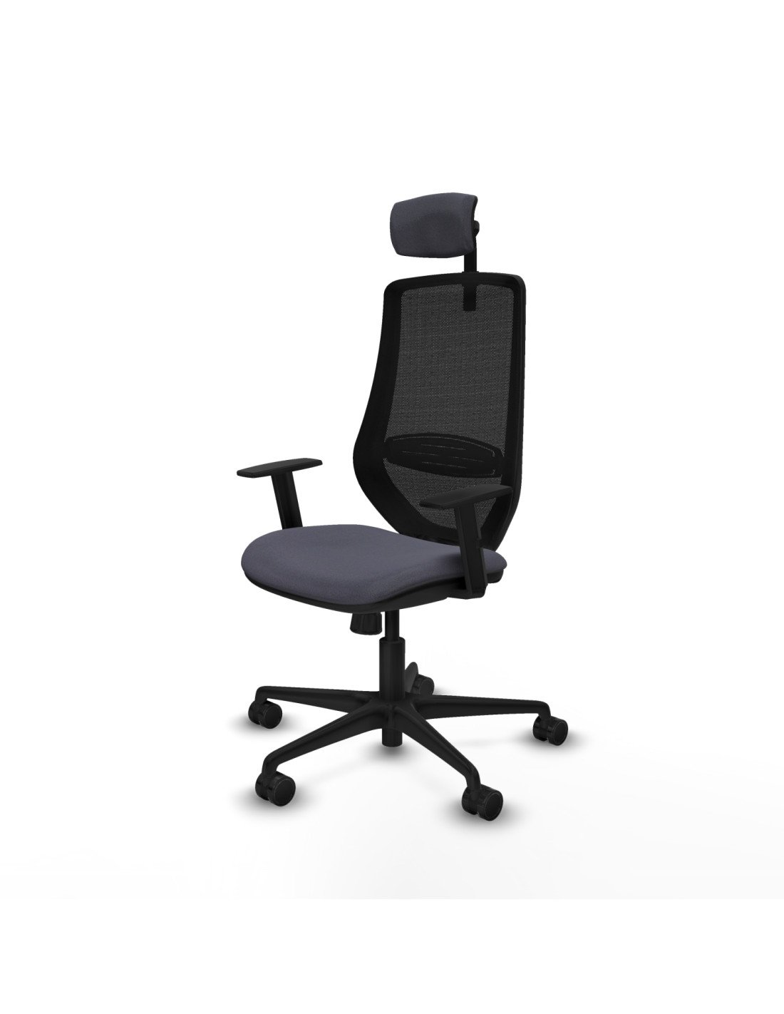 Piqueras y Crespo Mardos sincro bali gris oscuro brazos 1D base nailon ruedas 65mm nailon cabecero 2D