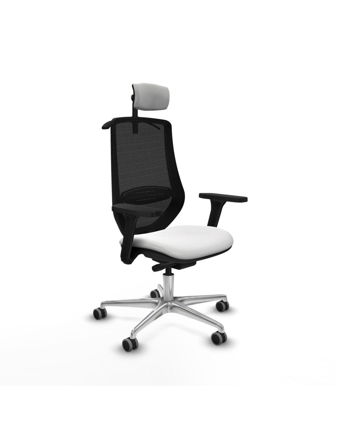 Piqueras y Crespo Mardos traslack bali blanco brazos 3D base aluminio ruedas 65mm engomadas cabecero 2D perchero