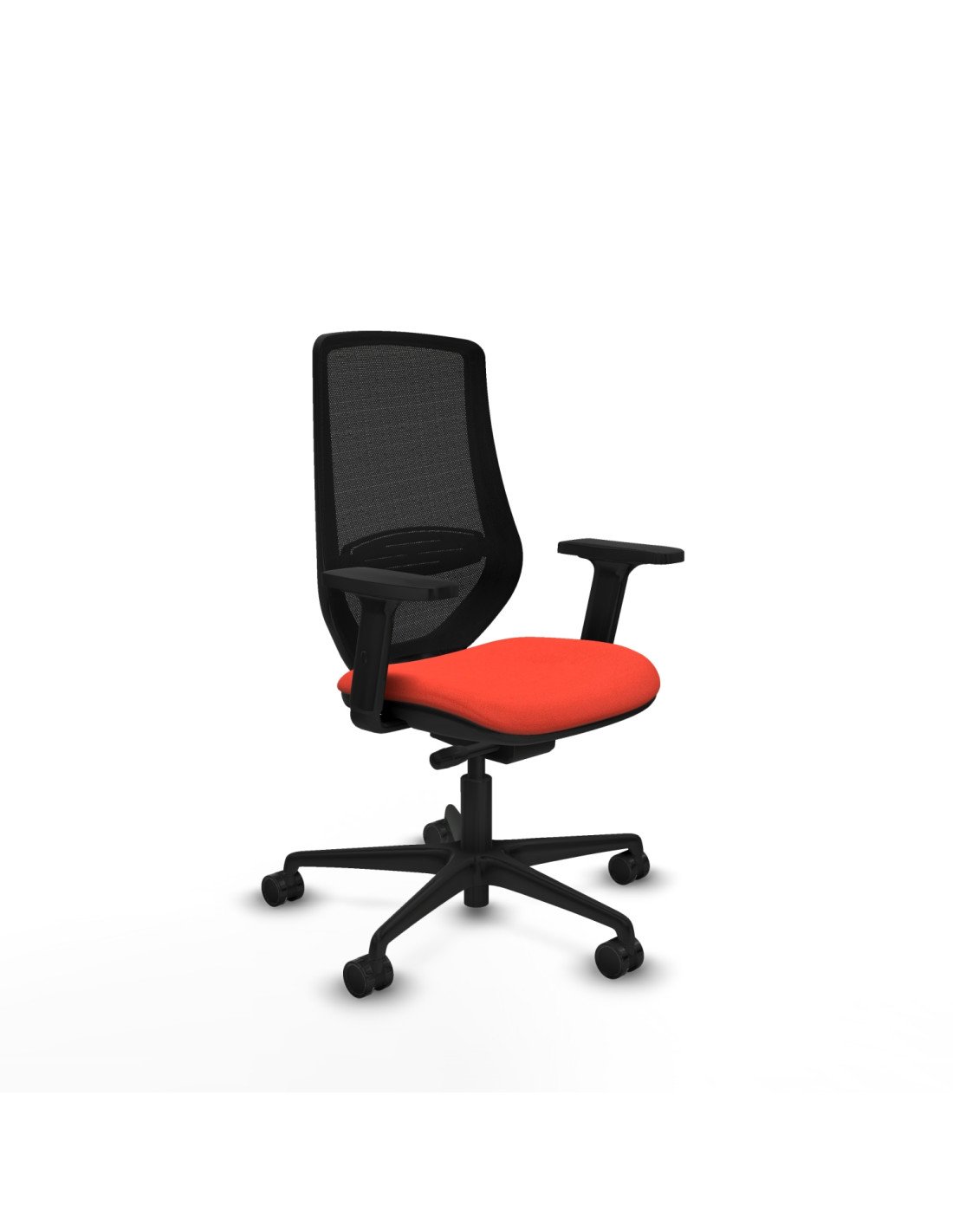 Piqueras y Crespo Mardos traslack bali naranja oscuro brazos 2D base nailon ruedas 65mm nailon