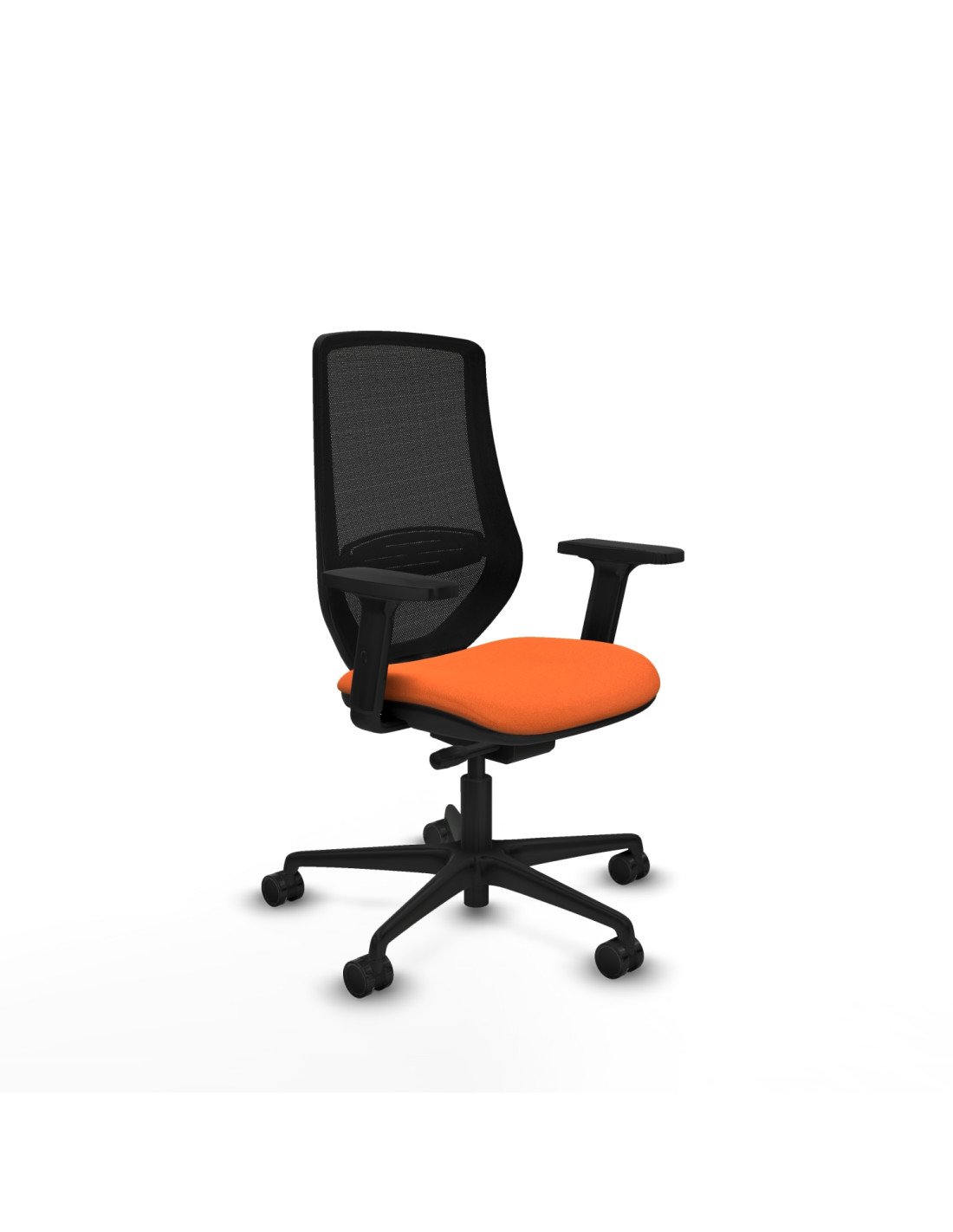 Piqueras y Crespo Mardos traslack bali naranja brazos 2D base nailon ruedas 65mm nailon