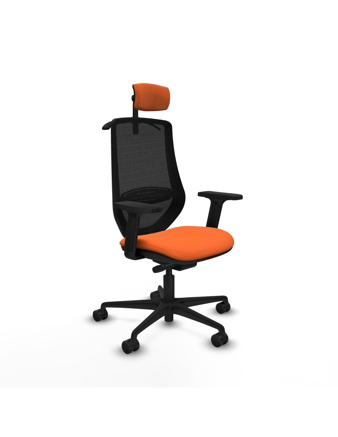 Piqueras y Crespo Mardos traslack bali naranja brazos 2D base nailon ruedas 65mm nailon cabecero 2D perchero