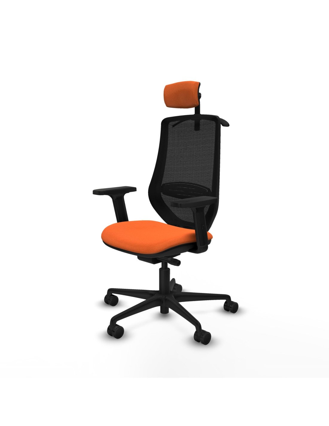 Piqueras y Crespo Mardos traslack bali naranja brazos 2D base nailon ruedas 65mm nailon cabecero 2D perchero