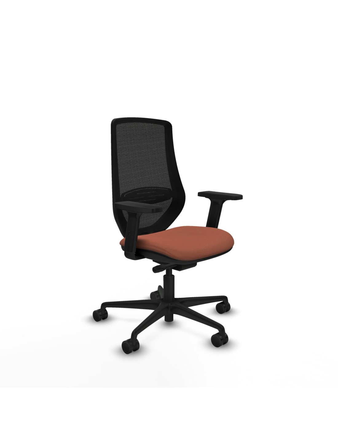 Piqueras y Crespo Mardos traslack bali marr?n brazos 2D base nailon ruedas 65mm nailon