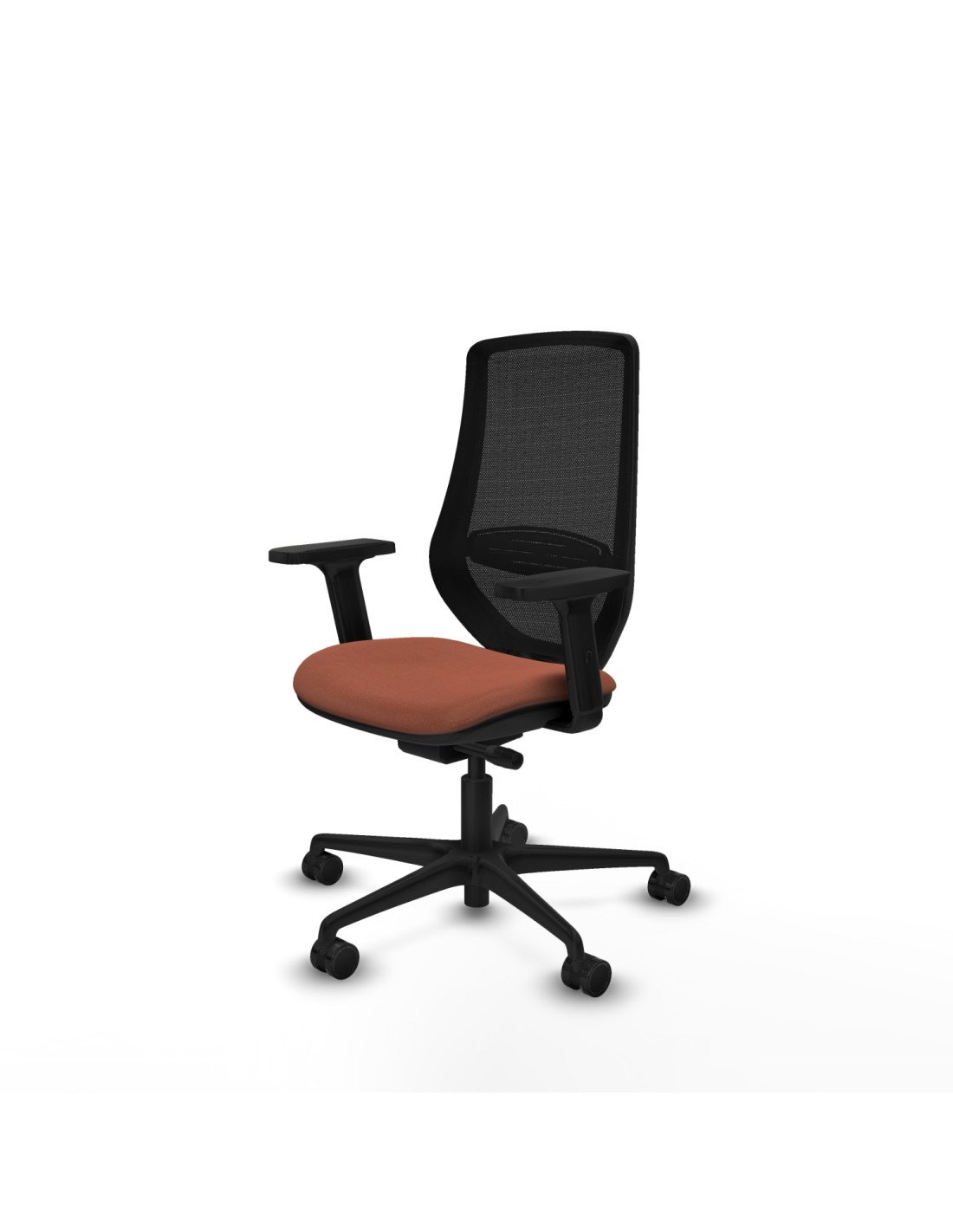 Piqueras y Crespo Mardos traslack bali marr?n brazos 2D base nailon ruedas 65mm nailon