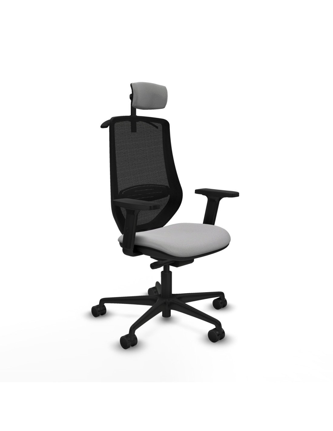 Piqueras y Crespo Mardos traslack bali gris claro brazos 2D base nailon ruedas 65mm nailon cabecero 2D perchero