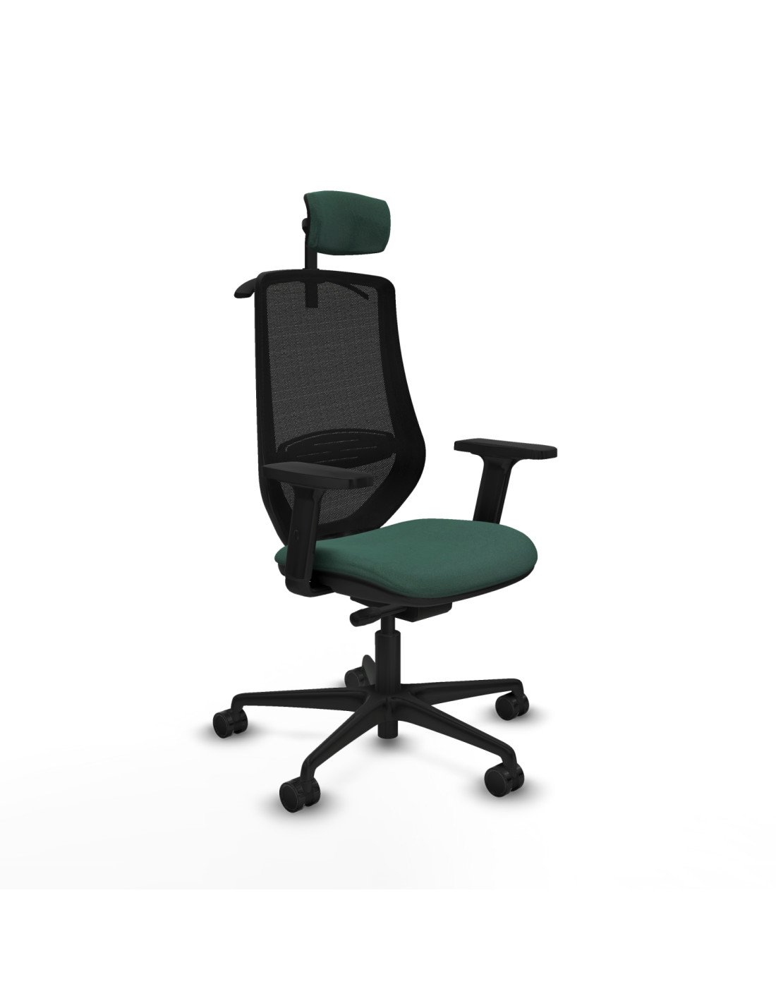 Piqueras y Crespo Mardos traslack bali verde botella brazos 2D base nailon ruedas 65mm nailon cabecero 2D perchero