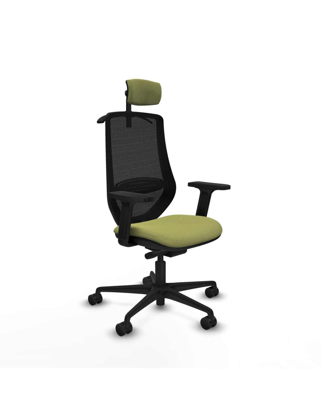 Piqueras y Crespo Mardos traslack bali verde oliva brazos 2D base nailon ruedas 65mm nailon cabecero 2D perchero