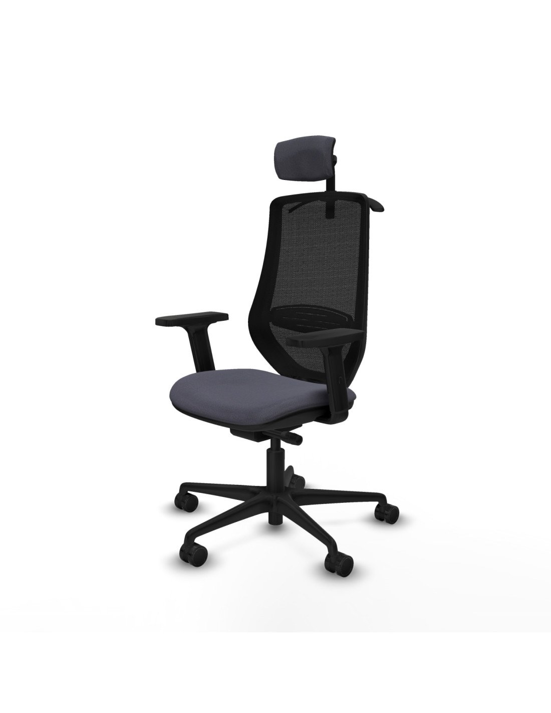 Piqueras y Crespo Mardos traslack bali gris oscuro brazos 2D base nailon ruedas 65mm nailon cabecero 2D perchero