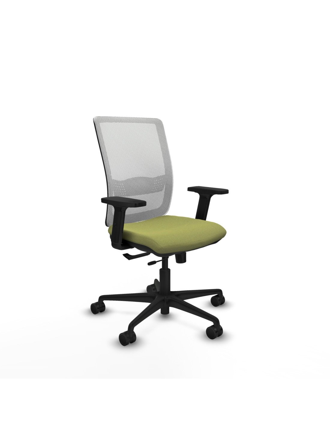 Piqueras y Crespo Haches traslack malla blanca bali verde oliva brazos 2D base nailon ruedas 65mm nailon