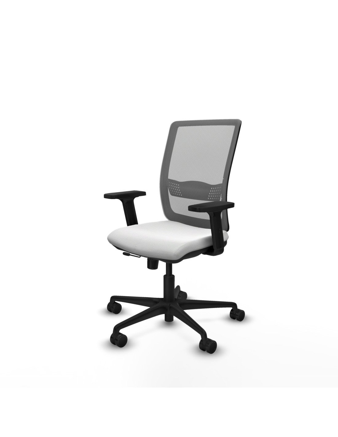 Piqueras y Crespo Haches traslack malla gris bali blanco brazos 2D base nailon ruedas 65mm nailon