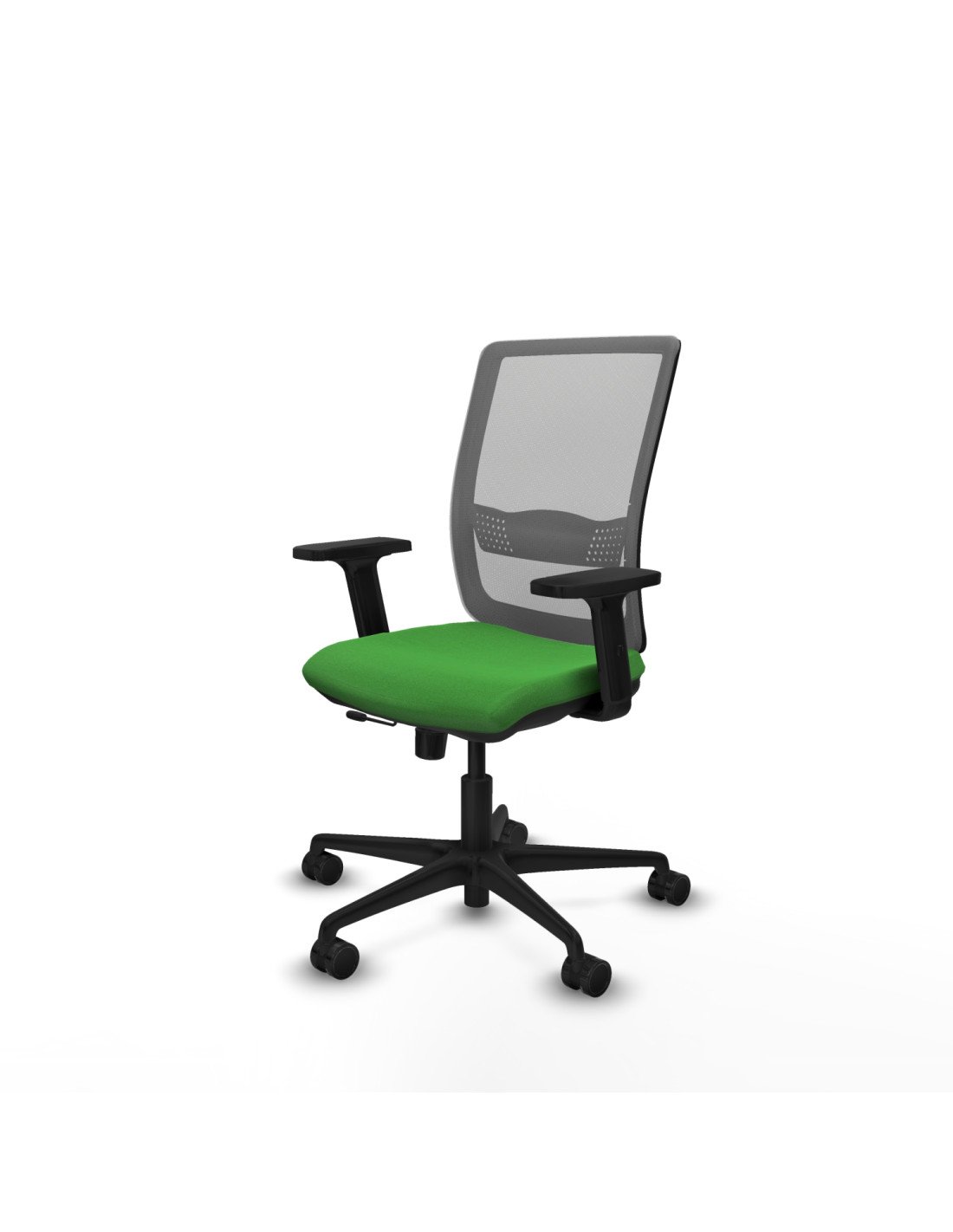 Piqueras y Crespo Haches traslack malla gris bali verde brazos 2D base nailon ruedas 65mm nailon