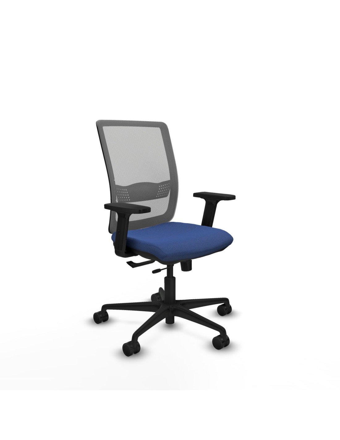 Piqueras y Crespo Haches traslack malla gris bali azul marino brazos 2D base nailon ruedas 65mm nailon