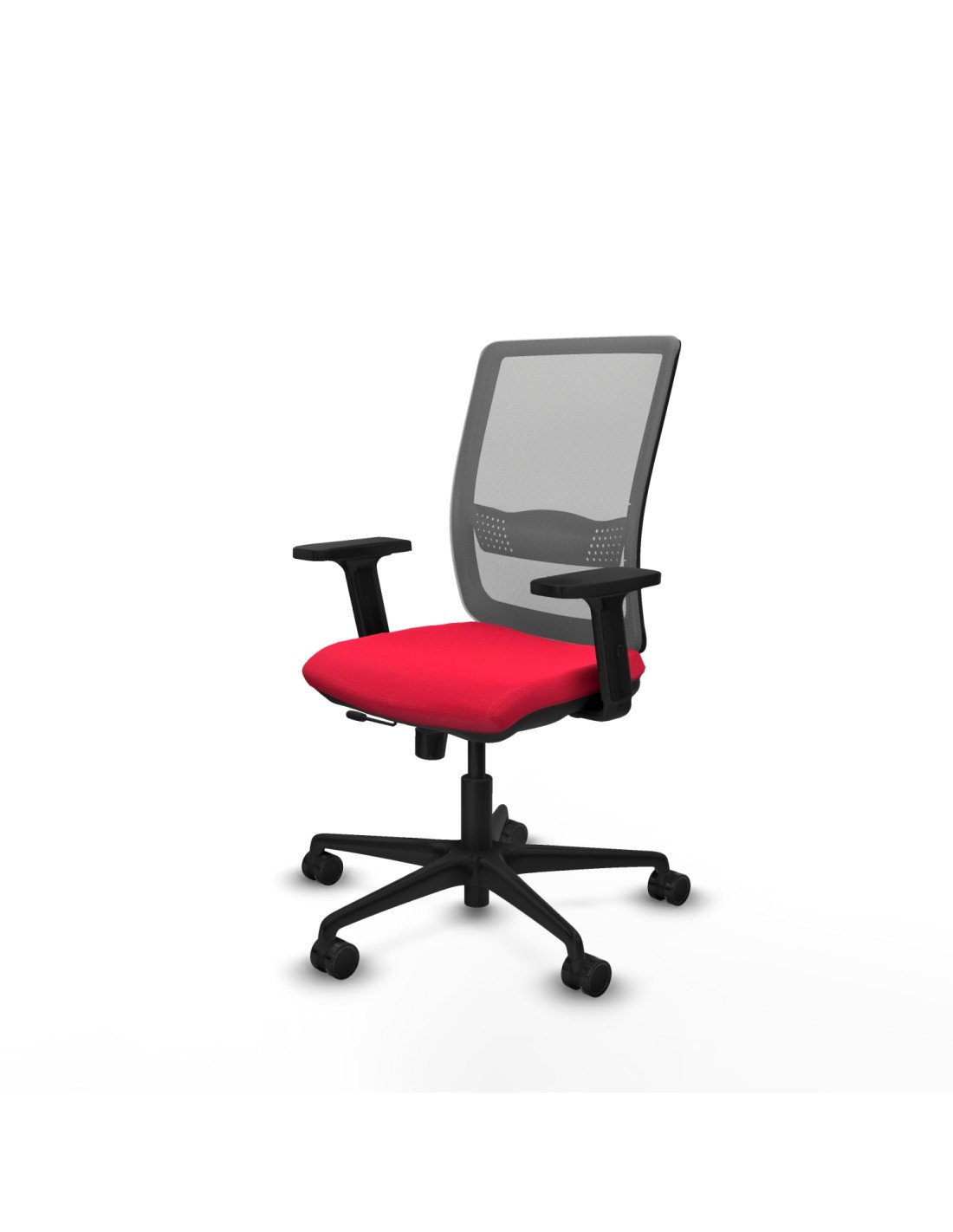 Piqueras y Crespo Haches traslack malla gris bali rojo brazos 2D base nailon ruedas 65mm nailon