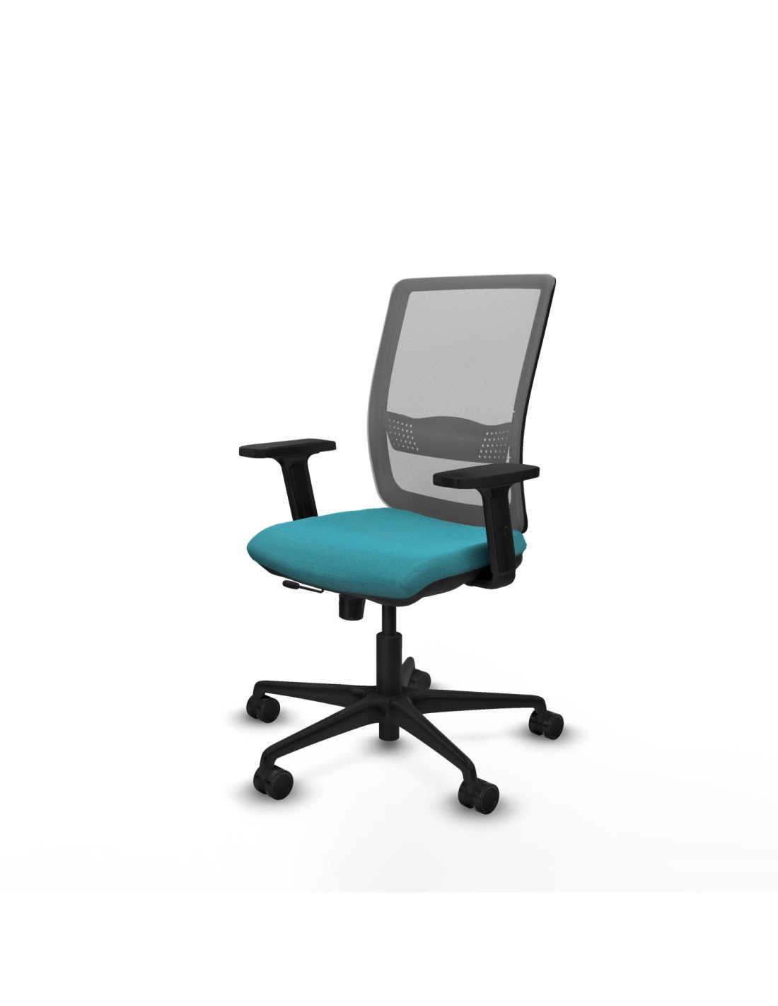 Piqueras y Crespo Haches traslack malla gris bali turquesa brazos 2D base nailon ruedas 65mm nailon