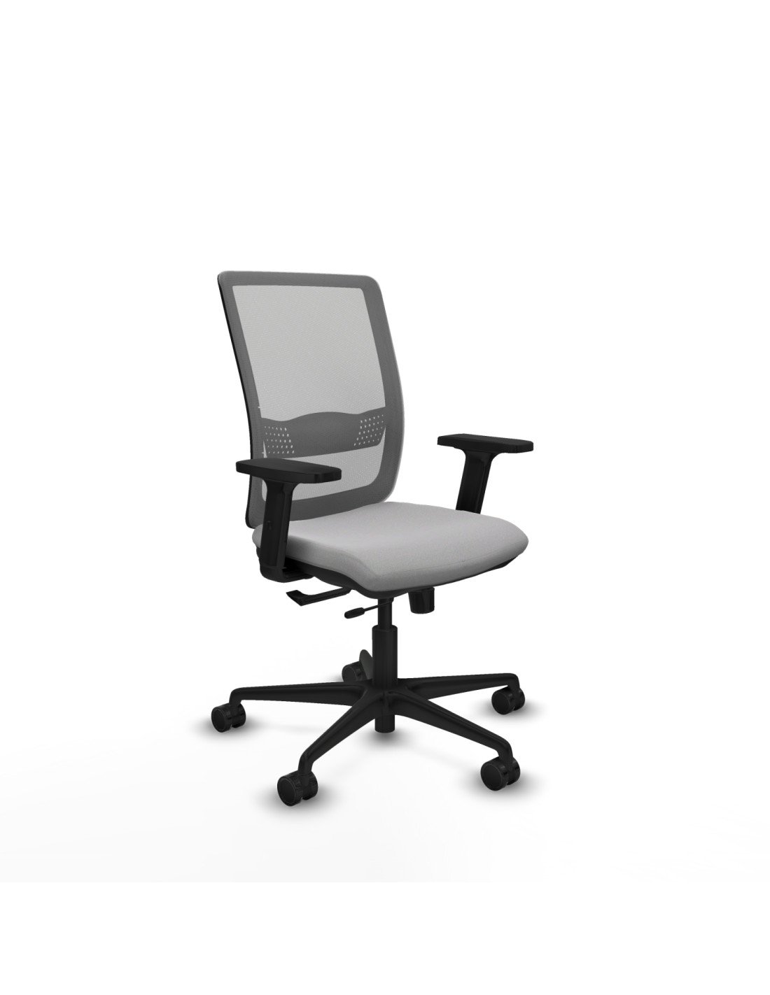 Piqueras y Crespo Haches traslack malla gris bali gris claro brazos 2D base nailon ruedas 65mm nailon