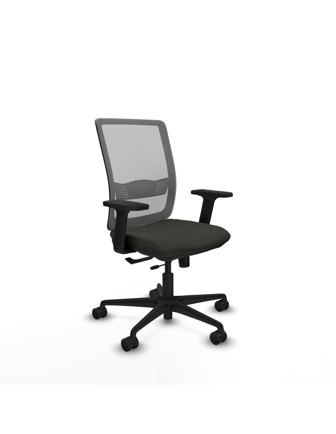 Piqueras y Crespo Haches traslack malla gris bali negro brazos 2D base nailon ruedas 65mm nailon