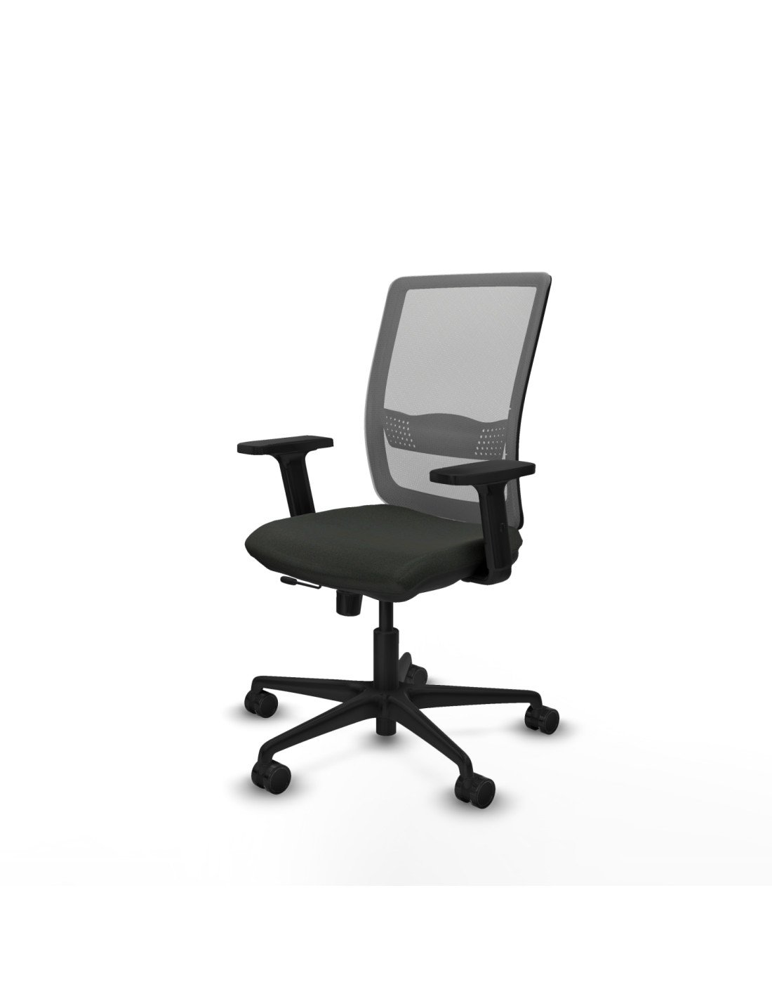 Piqueras y Crespo Haches traslack malla gris bali negro brazos 2D base nailon ruedas 65mm nailon