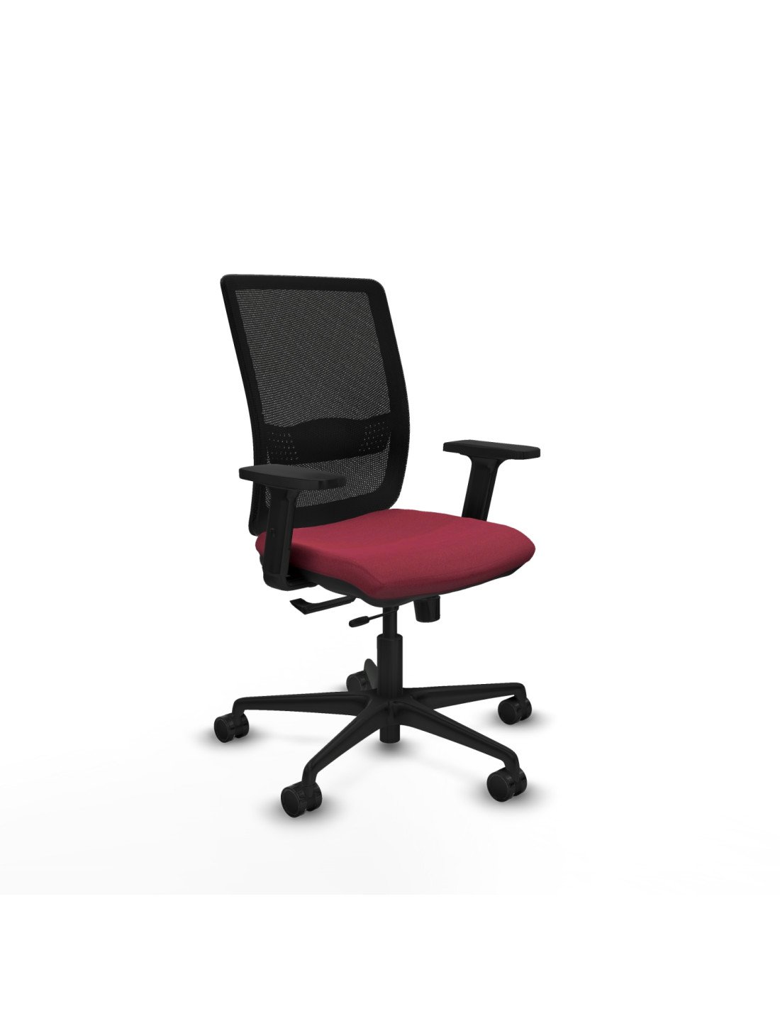 Piqueras y Crespo Haches traslack malla negra bali granate brazos 2D base nailon ruedas 65mm nailon