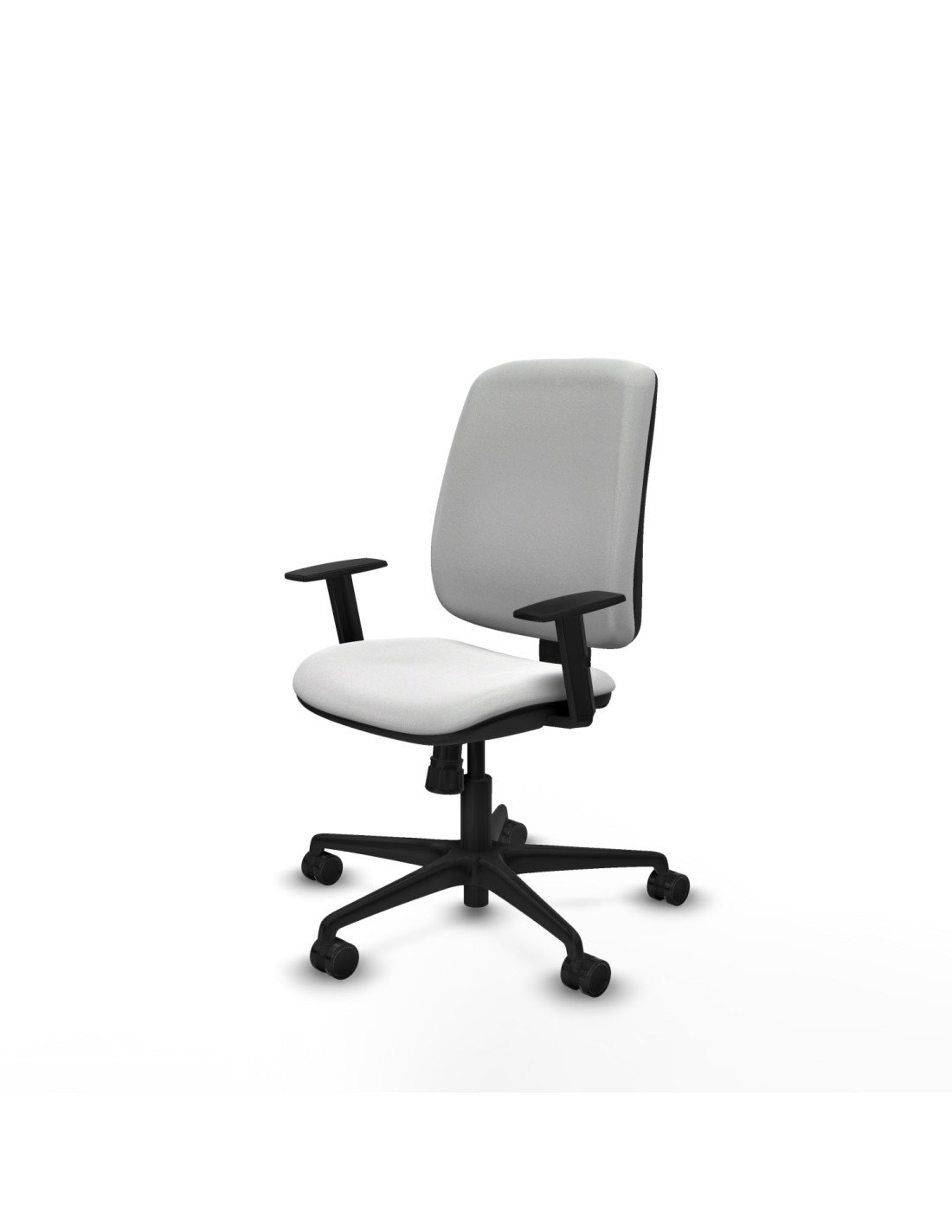 Piqueras y Crespo Alares tapizada sincro bali blanco brazos 1D base nailon ruedas 65 mm nailon