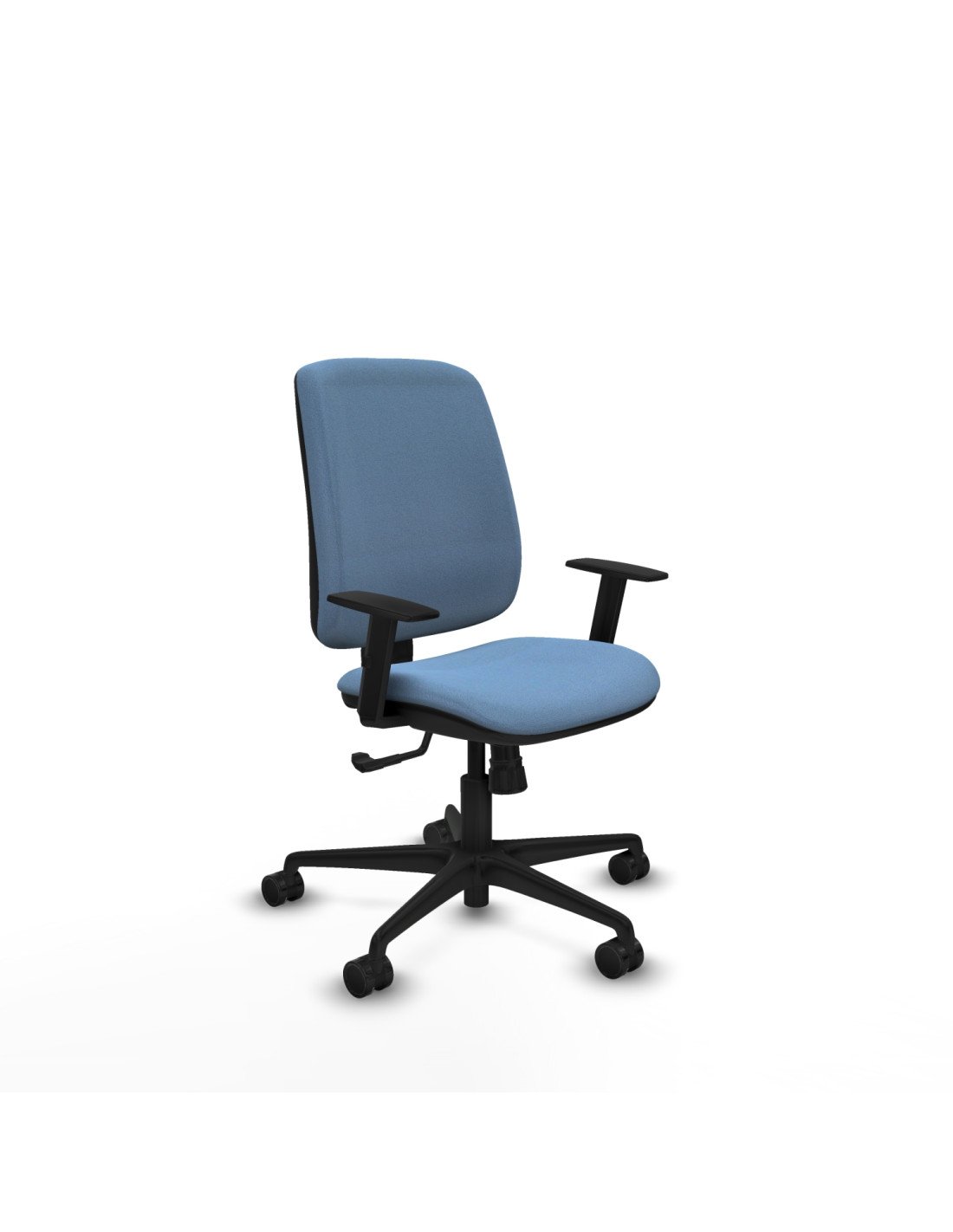 Piqueras y Crespo Alares tapizada sincro bali azul cielo brazos 1D base nailon ruedas 65 mm nailon