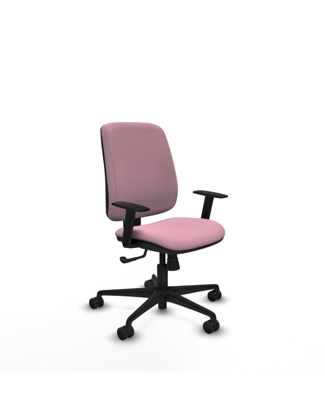 Piqueras y Crespo Alares tapizada sincro bali rosa brazos 1D base nailon ruedas 65 mm nailon