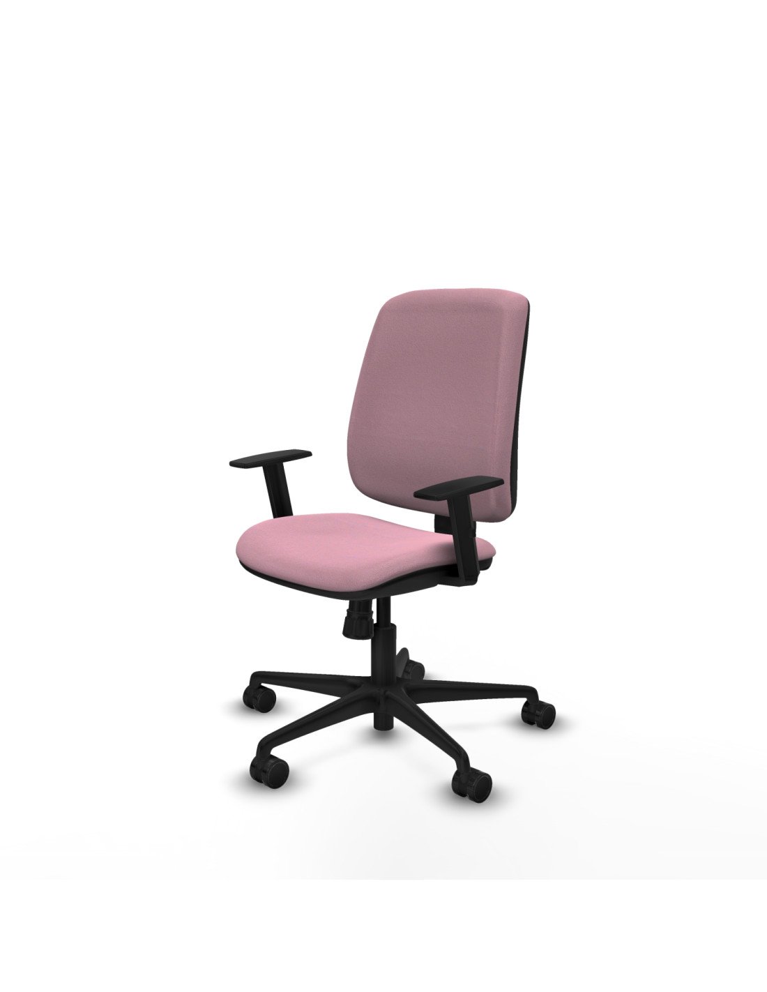 Piqueras y Crespo Alares tapizada sincro bali rosa brazos 1D base nailon ruedas 65 mm nailon