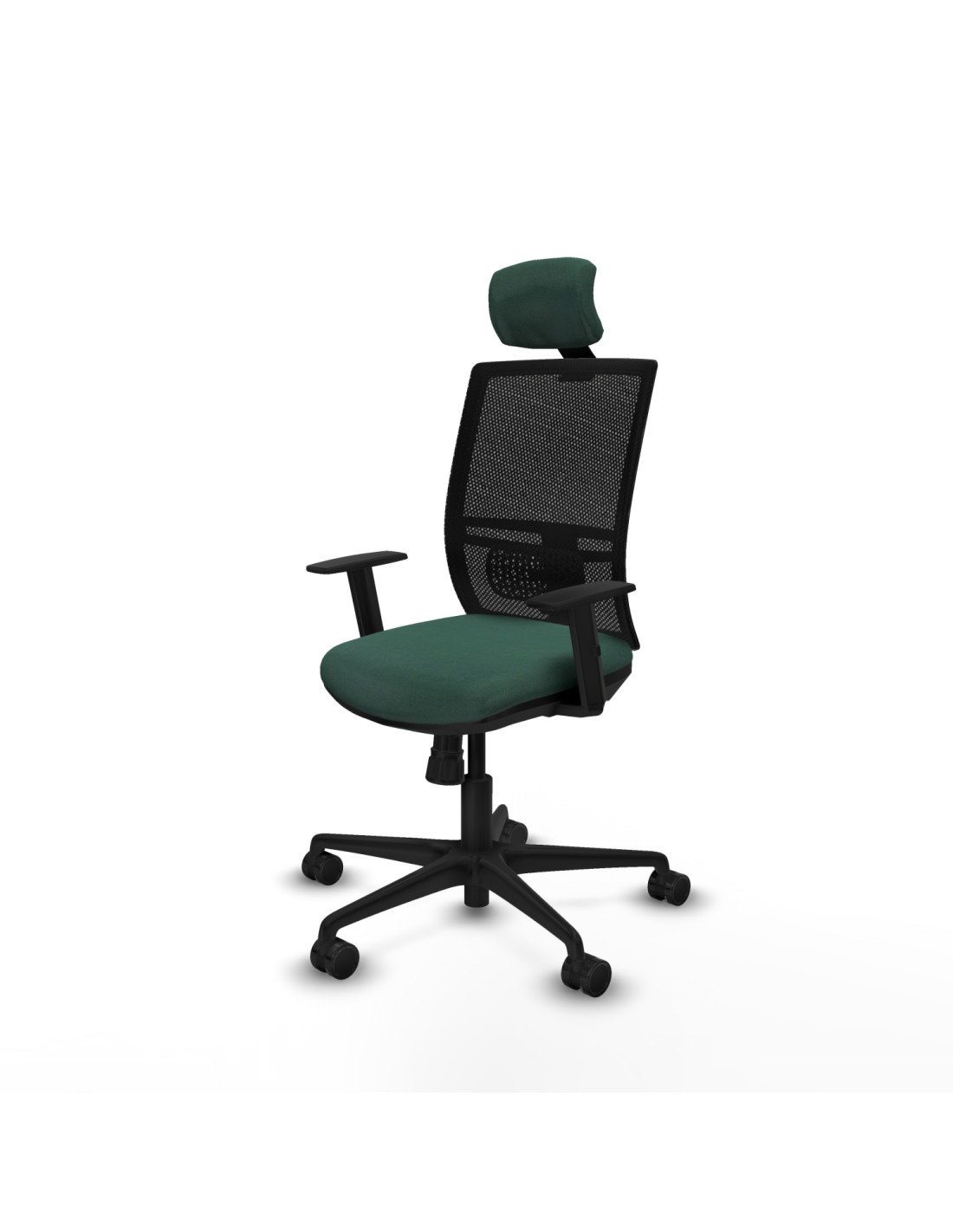 Piqueras y Crespo Yunquera sincro malla negra bali verde botella brazos 1D base nailon cabecero 1D ruedas 65mm nailon