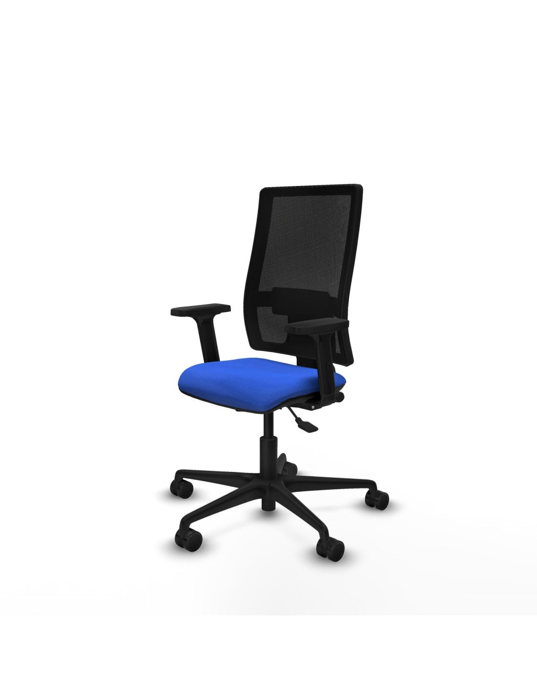 Piqueras y Crespo Bormate asincro malla negra bali azul brazos 2D base nailon  ruedas 65mm nailon