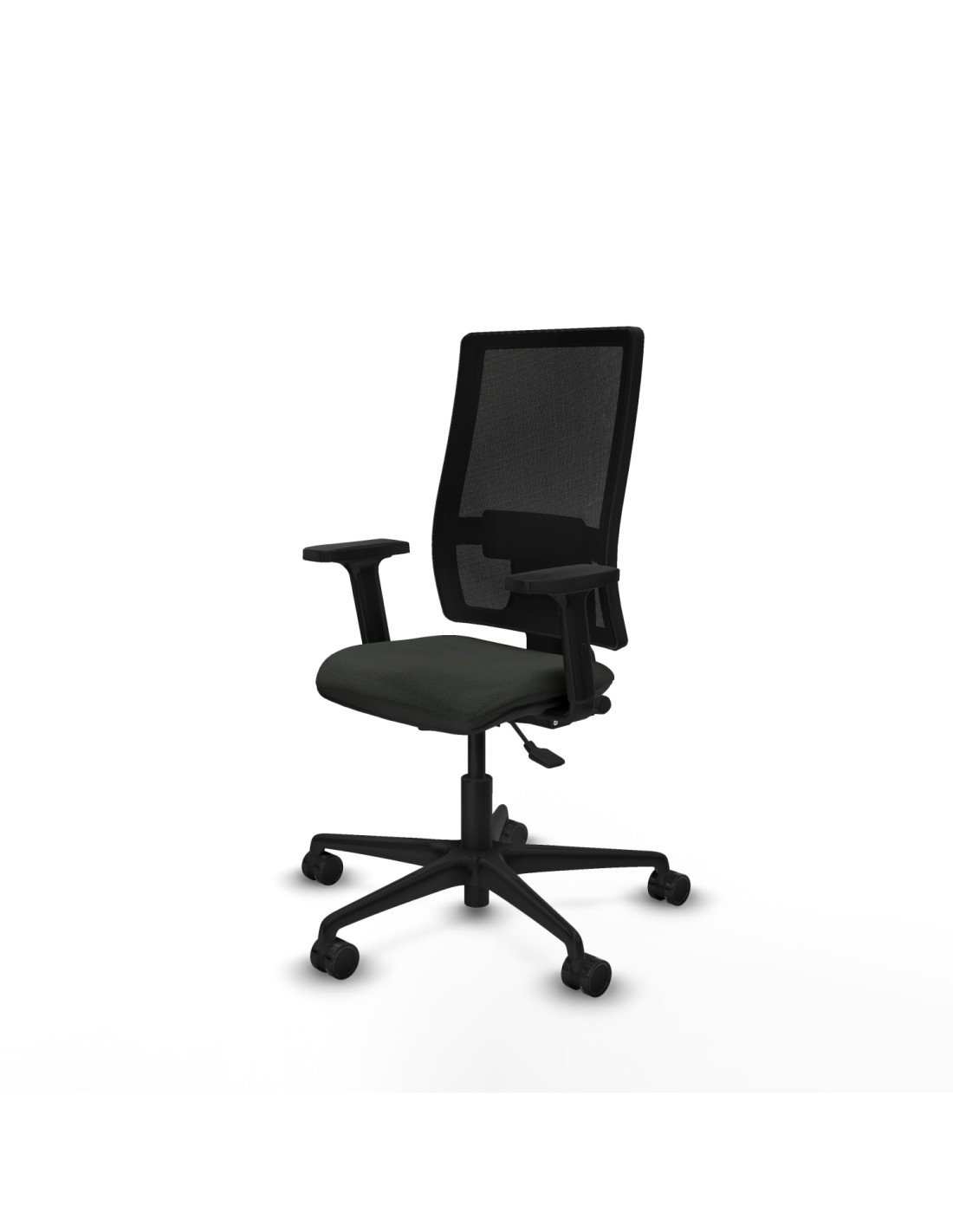 Piqueras y Crespo Bormate asincro malla negra bali negro brazos 2D base nailon  ruedas 65mm nailon