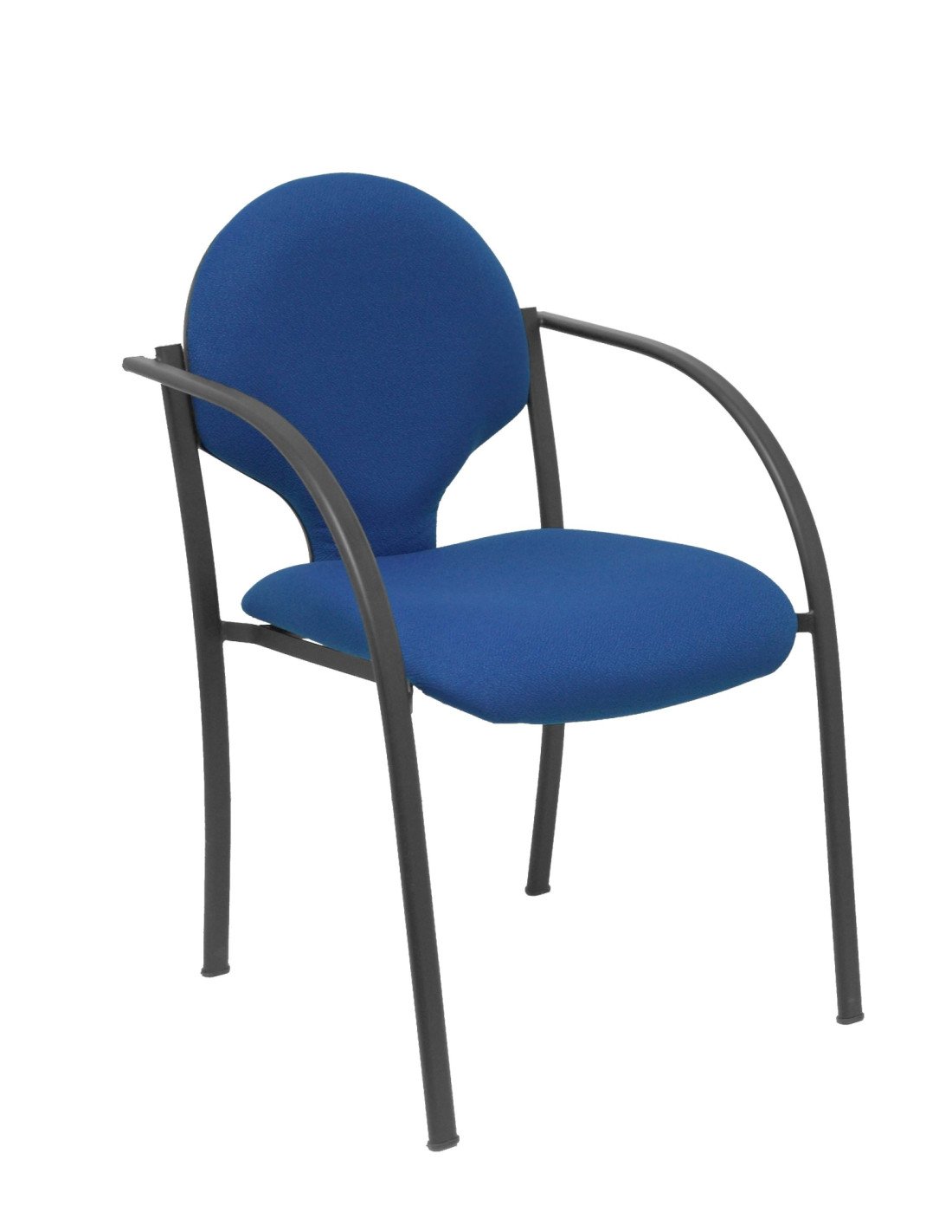 Piqueras y Crespo Pack 2 sillas Hellin chasis negro bali azul marino