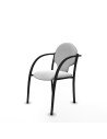 Piqueras y Crespo Pack 2 sillas Hell?n chasis 4 patas negro bali blanco
