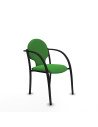 Piqueras y Crespo Pack 2 sillas Hell?n chasis 4 patas negro bali verde