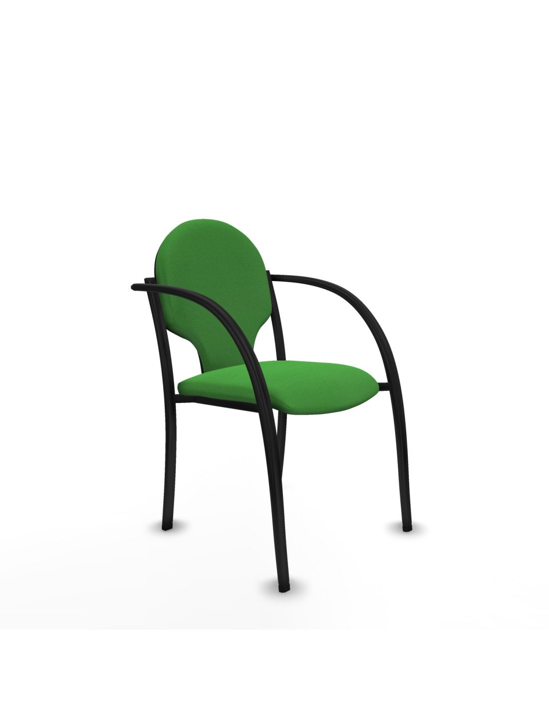 Piqueras y Crespo Pack 2 sillas Hell?n chasis 4 patas negro bali verde