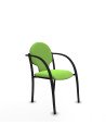 Piqueras y Crespo Pack 2 sillas Hell?n chasis 4 patas negro bali pistacho