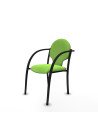 Piqueras y Crespo Pack 2 sillas Hell?n chasis 4 patas negro bali pistacho