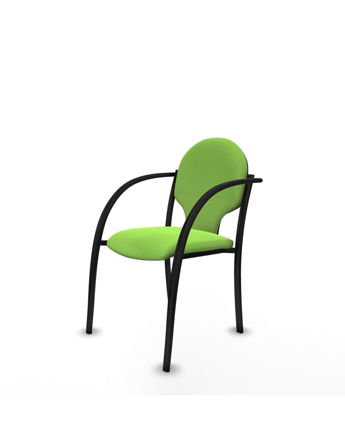 Piqueras y Crespo Pack 2 sillas Hell?n chasis 4 patas negro bali pistacho